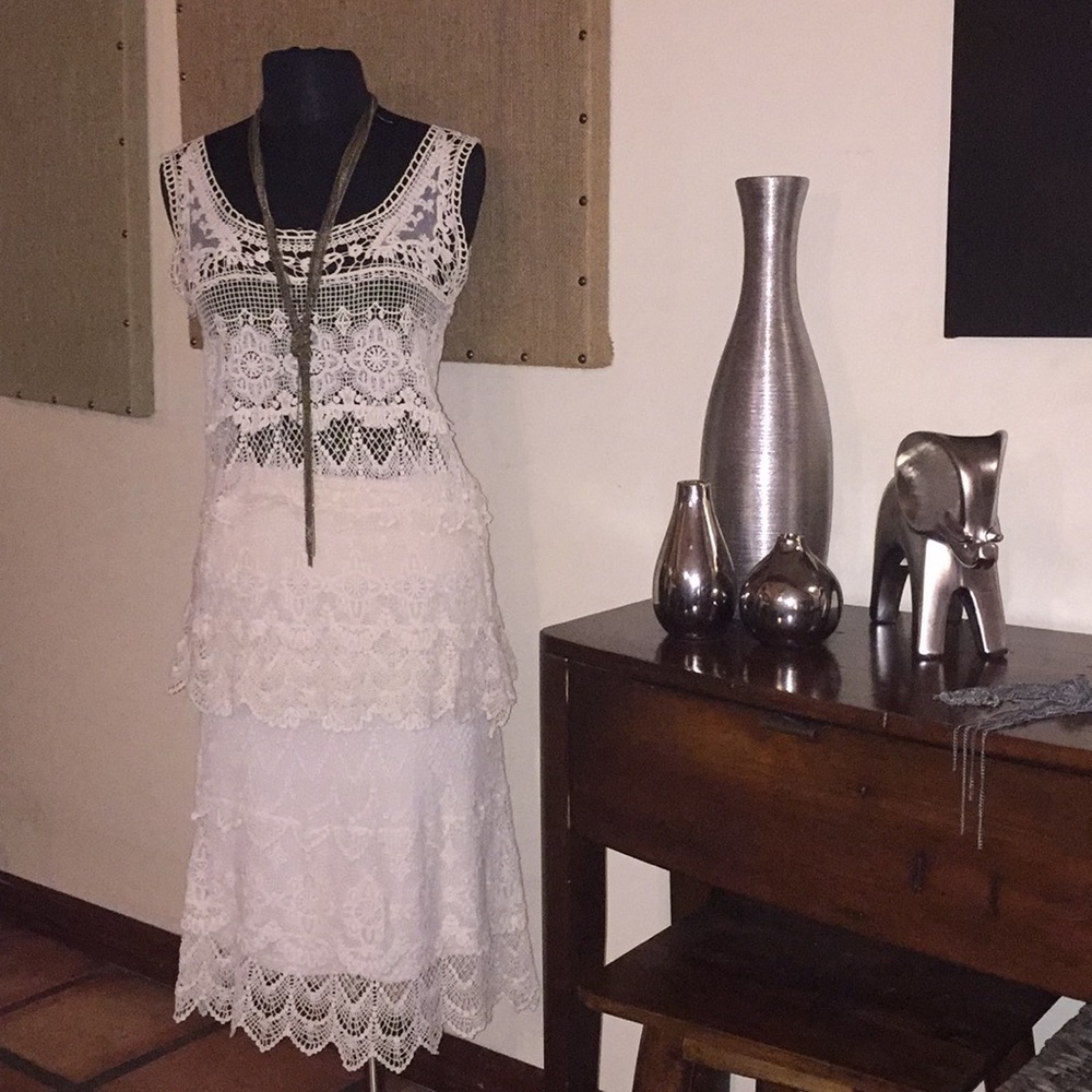 NWT two piece vintage style crochet dress separate